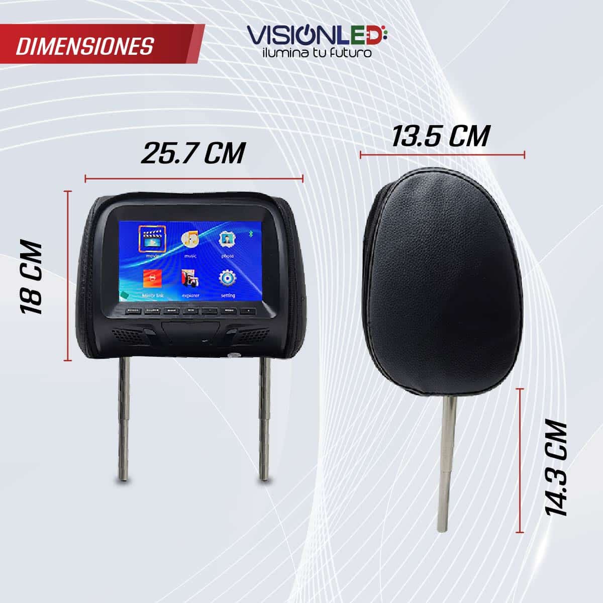 Pantalla para cabecera de carro