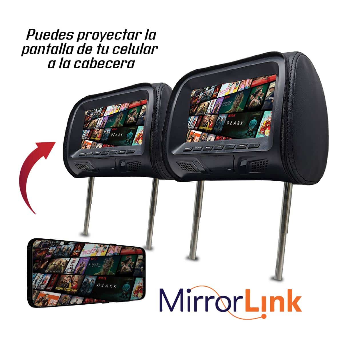 Pantalla para cabecera de carro