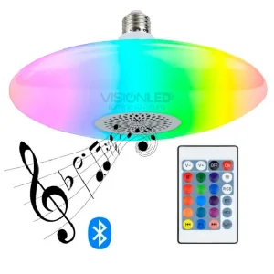 Foco Parlante Multicolor Musical Ufo 48W - foco led - foco musical - foco bluetooth - luces led