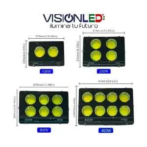 Reflector 100w 200w 300w 400w Led 110v 6500k Ip66-13 Reflector Led 100w 200w 300w 400w 110v 6500k Ip66