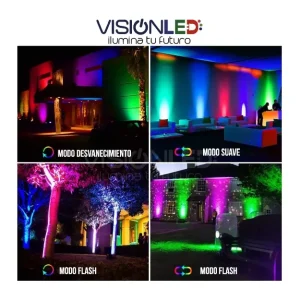 Reflector Led Rgb 10w 20w 30w 50w Multicolor + Control