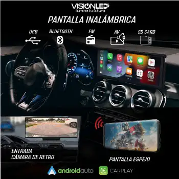 Pantalla Inalámbrica Carplay Android Auto