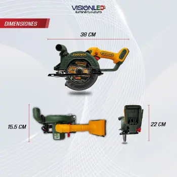 SIERRA CIRCULAR INALAMBRICA 5 20V 6300RPM INC CARGADOR & BATERIA