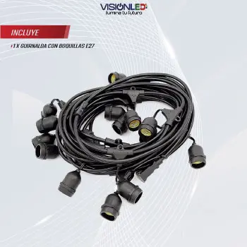 Cable Guirnalda 10mts 12 Boquillas