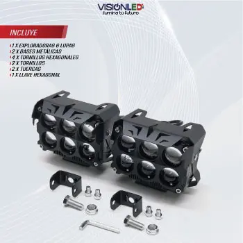 Exploradora Bicolor Doble Fila 6 Lupas