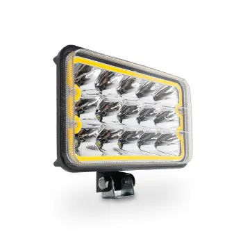 Faro Rectangular H4 45w Filo Amarillo Faro Led 6x4 pulgadas (alta