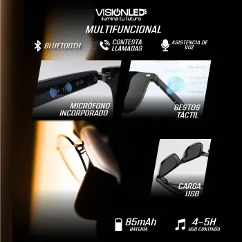 Gafas Inteligentes Oscuras Bt GAFAS INTELIGENTES CON BLUETOOTH 