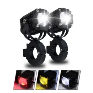 Par Halógeno Moto Lupa Bicolor Wys