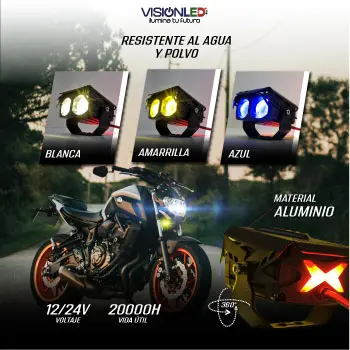 NEBLINERO BICOLOR 2 LUPAS 12V Exploradora doble lupa dual color
