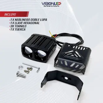 NEBLINERO BICOLOR 2 LUPAS 12V Exploradora doble lupa dual color