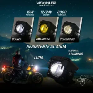 Neblinero Bicolor Lupa 12v-24v