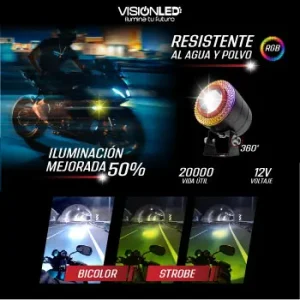 NEBLINERO BICOLOR LUPA FLASH FILO RGB 12V