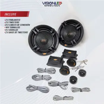 PARLANTE 6.5" CON CROSSOVER 120W Componentes para auto parlantes de carro tweeters y crossover