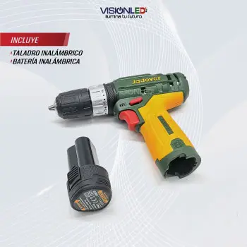 TALADRO DE PERCUSION INALAMBRICO 2 VELOCIDADES 12V 1500RPM