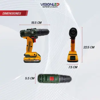 TALADRO INALAMBRICO 2 VELOCIDADES 20V 1500RPM