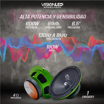 Medios Tipo Bala 6.5 Pulgadas