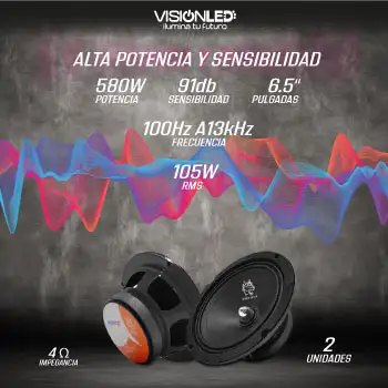 Medios Tipo Bala 6.5 Pulgadas