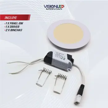 PANEL REDONDO GYPSUM CALIDO 6W