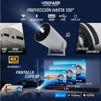 Proyector Portátil HD compatible con Celular