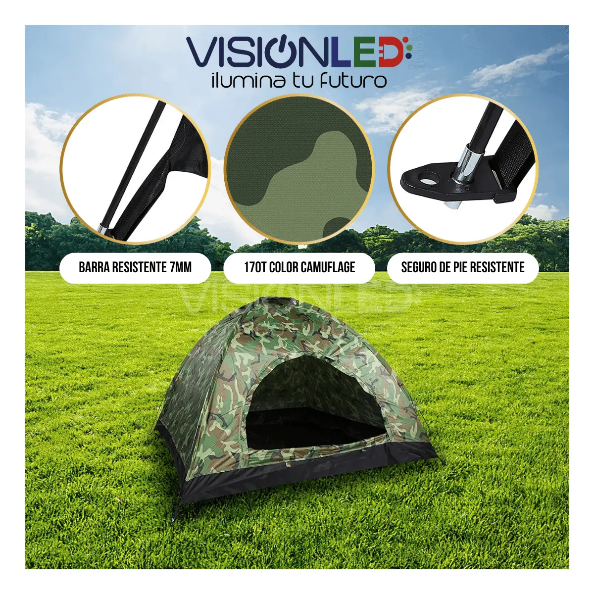 Carpa Para Acampar 4 Personas Camping - Imagen 2