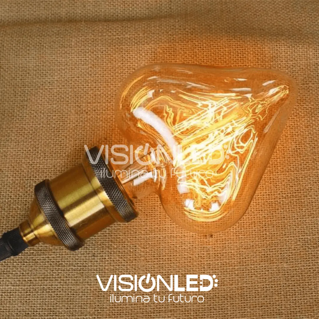 FOCO CORAZON E27 LUZ CALIDA TUBO 3W - Imagen 3