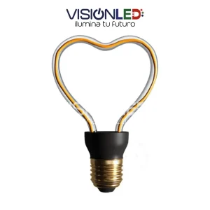 FOCO FIGURA CORAZON E27 LUZ CALIDA 4W