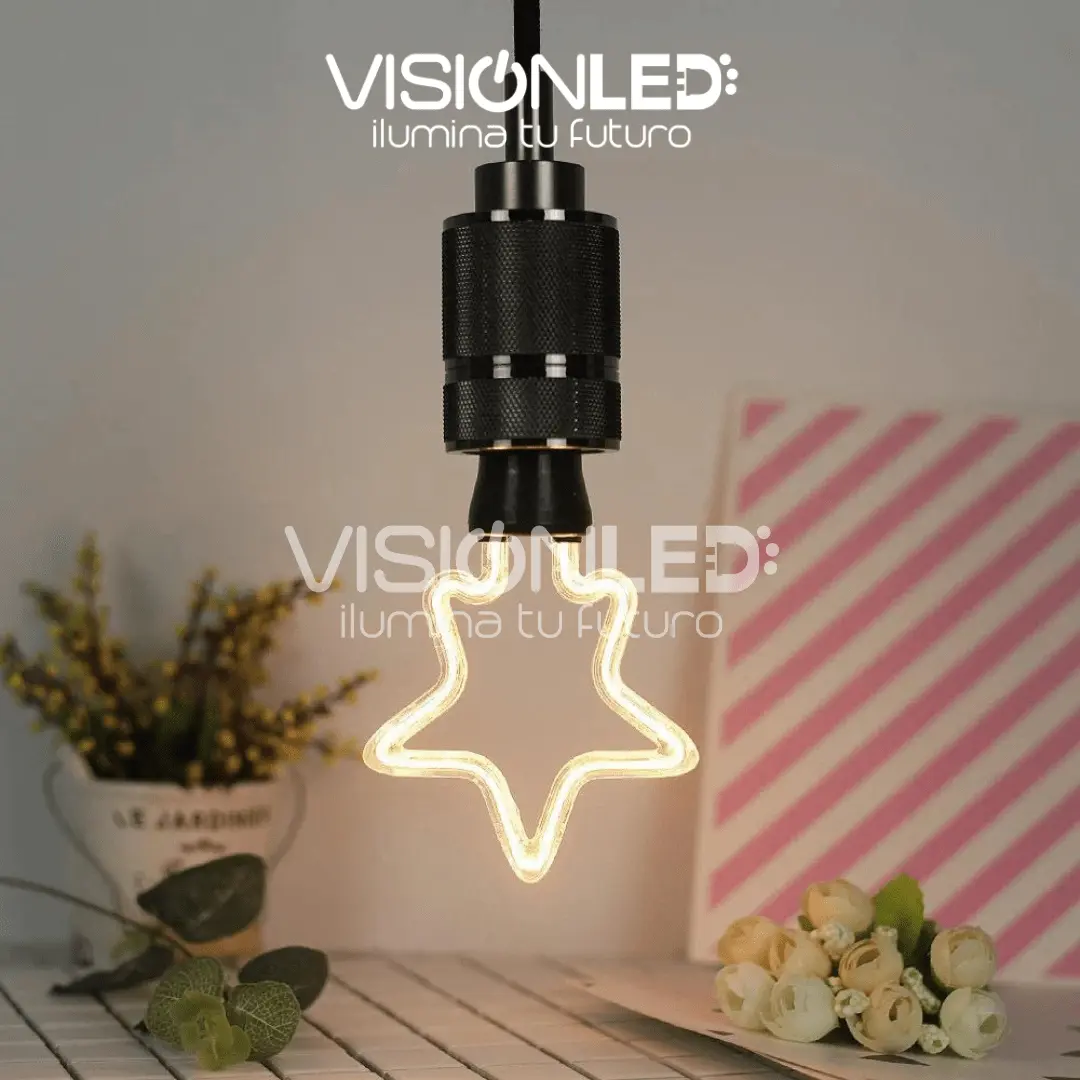 FOCO FIGURA ESTRELLA E27 LUZ CALIDA 4W