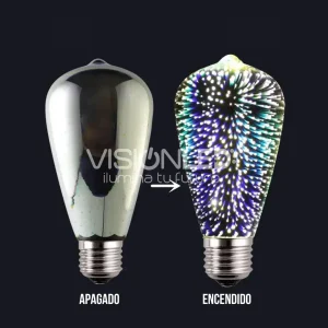 FOCO PERA E27 3D LUZ CALIDA 4W