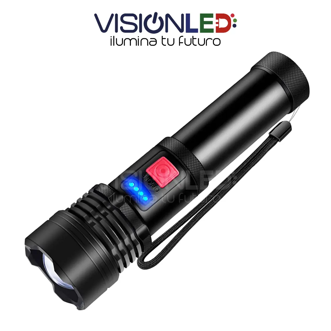 LINTERNA DE MANO RECARGABLE 5FUNC