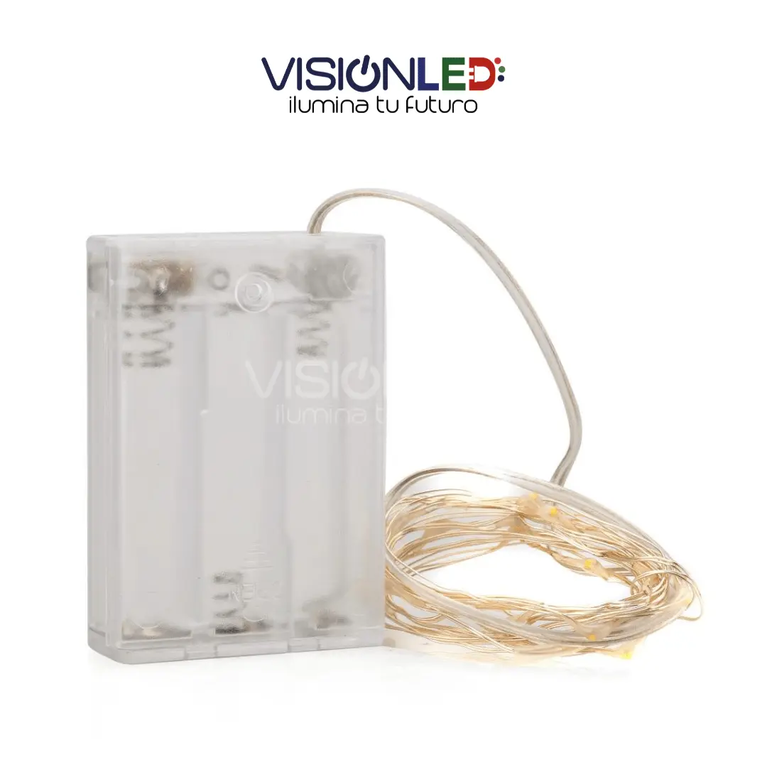 LUZ DE HADA CALIDA 10MTS PILAS - Imagen 2