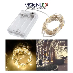 LUZ DE HADA CALIDA 10MTS PILAS