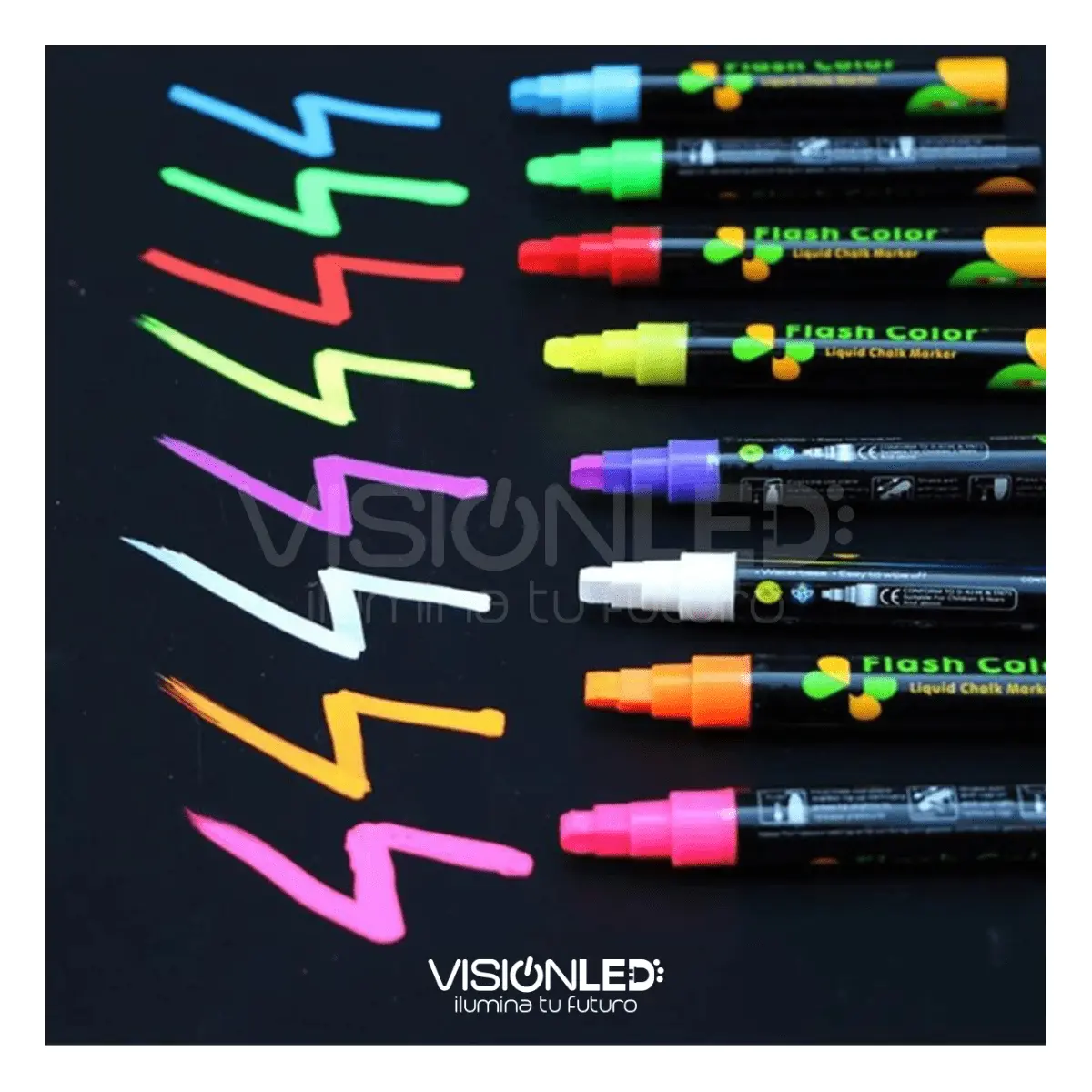 MARCADORES PIZARRA LED 8 PCS - Imagen 2