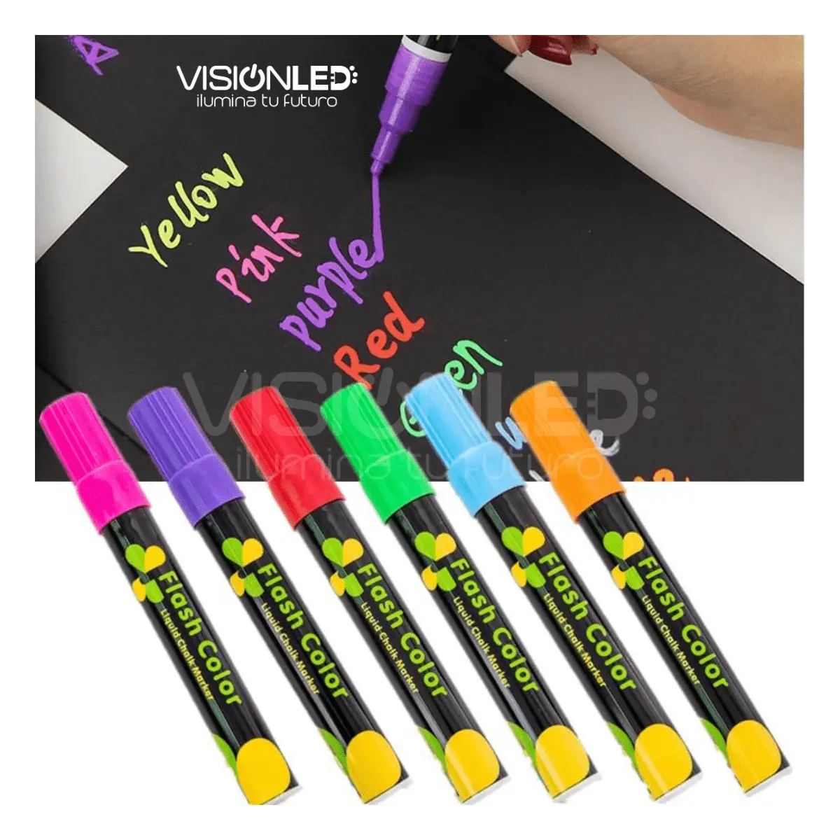 MARCADORES PIZARRA LED 8 PCS - Imagen 3