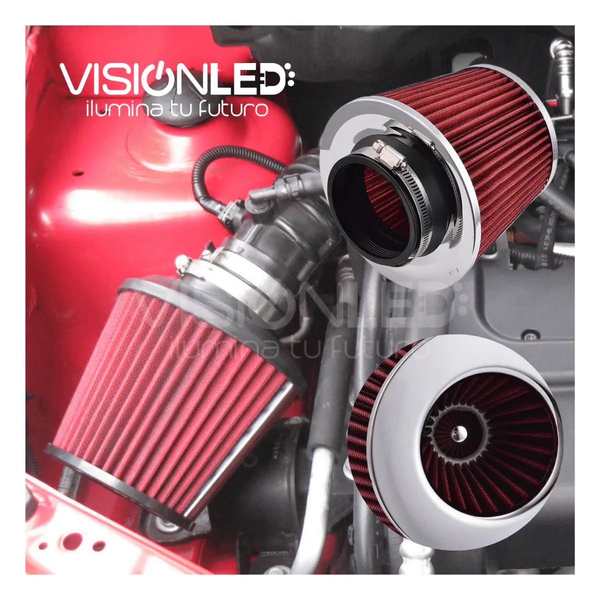 Filtro De Aire Cónico 3 Pulgadas