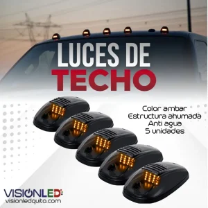 LUZ LED TECHO X5 AMBAR 12V