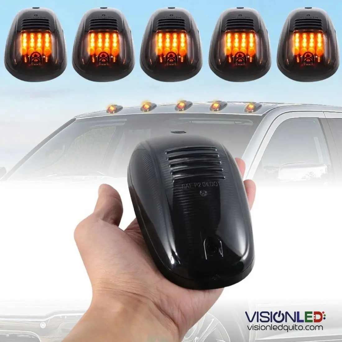 LUZ LED TECHO X5 AMBAR 12V - Imagen 4