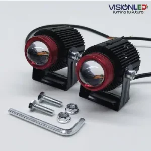 FOCO MOTO BICOLOR CARCASA ROJA WY 20W