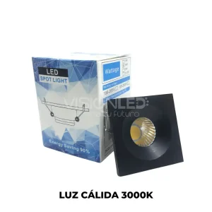 OJO DE BUEY MINI CUADRADO CARCASA NEGRA 3W LUZ BLANCA