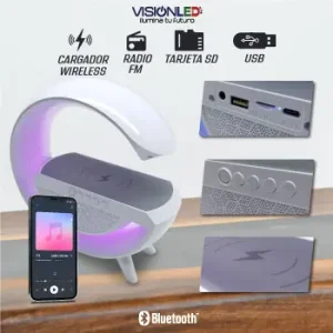 Lampara Parlante Con Cargador Inalambrico