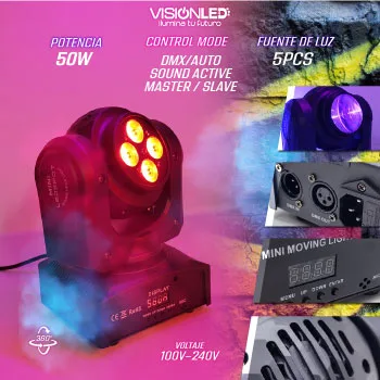 Robotica Spot Doble Cara RGB Luz Led Robótica Doble Luces Dmx Ideal Para Bar