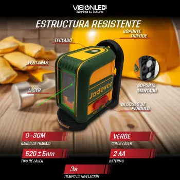 NIVEL LASER VERDE 0-30M