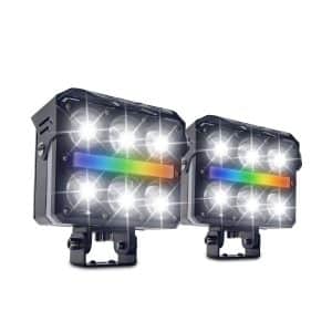 Exploradora bicolor 6 Lupas RGB OJO DE DIABLO W/Y FILO RGB 6 LUPAS CUBO CON VENTILADOR GAMA ALTA