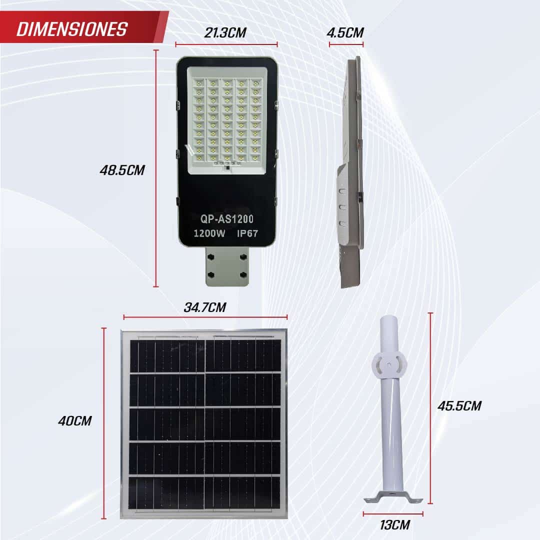 Luminaria Solar 1200W