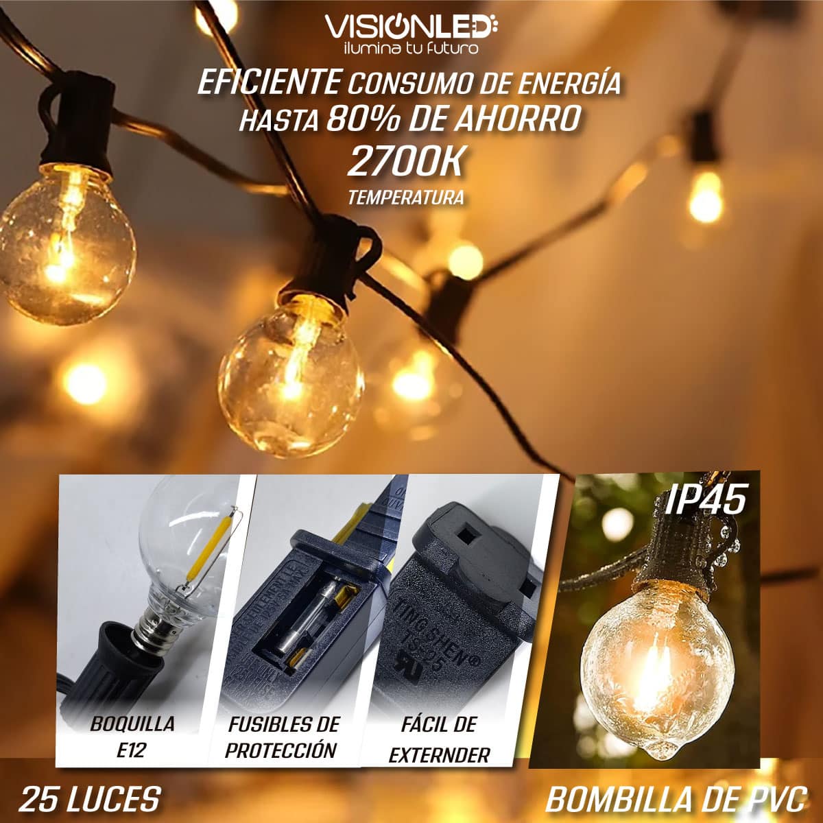 Guirnalda LED E12