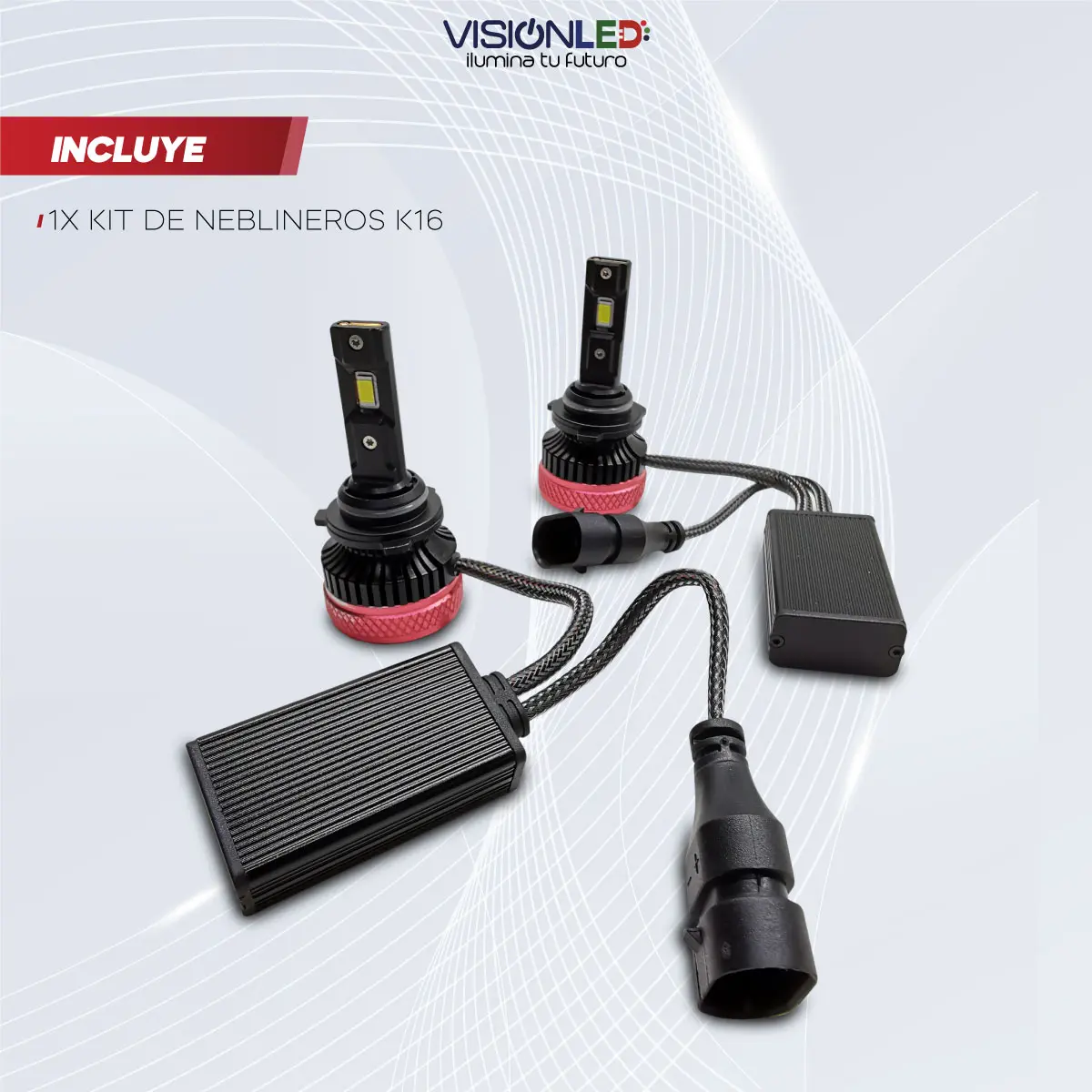 Neblineros luz amarilla 9006 K16 LED