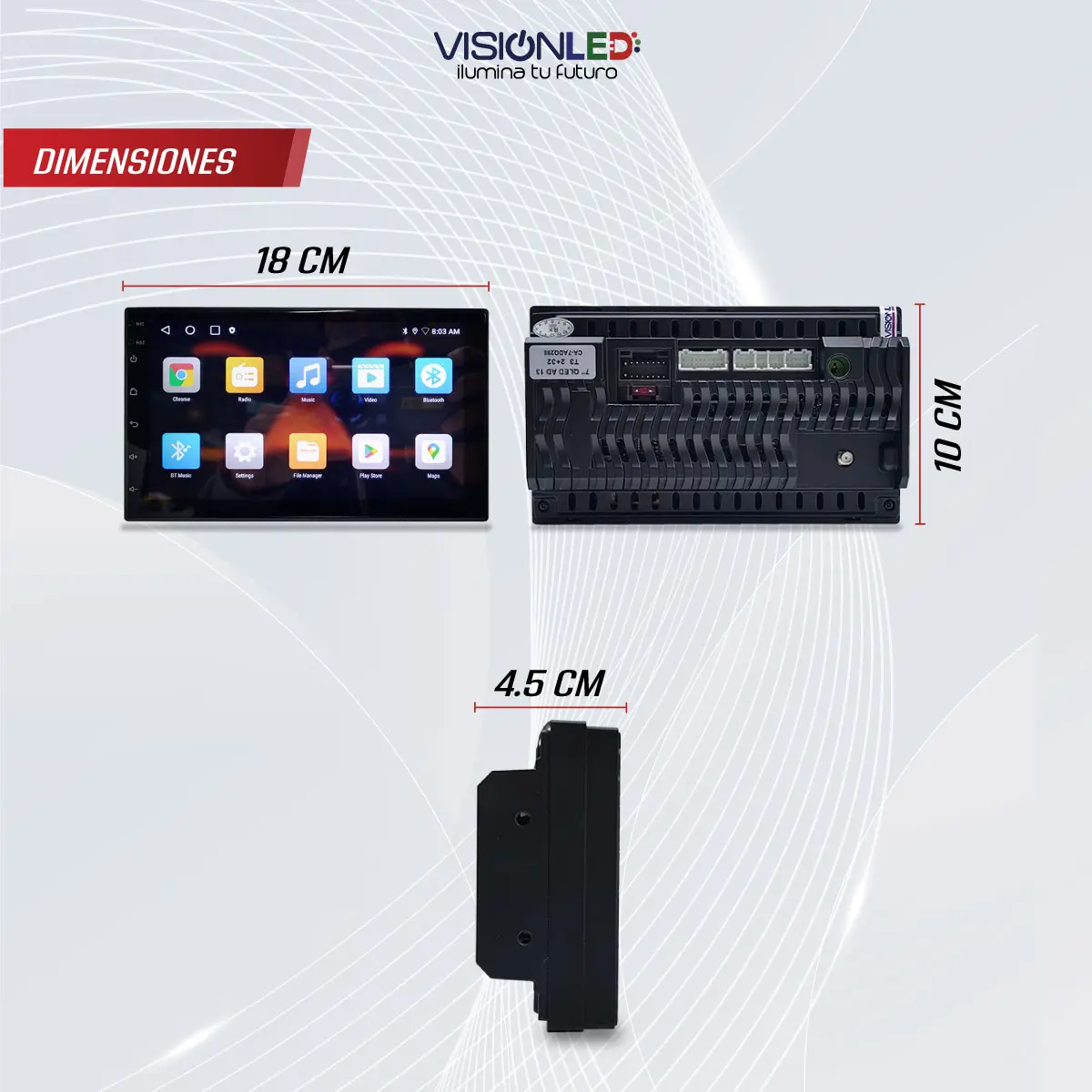Radio con CarPlay y Android Auto | Pantalla QLED 7 Pulgadas Android 16