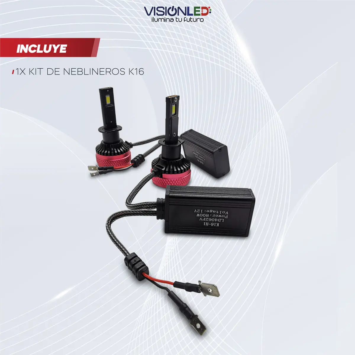 Neblineros LED H1 K16 CSP 10000 lúmenes