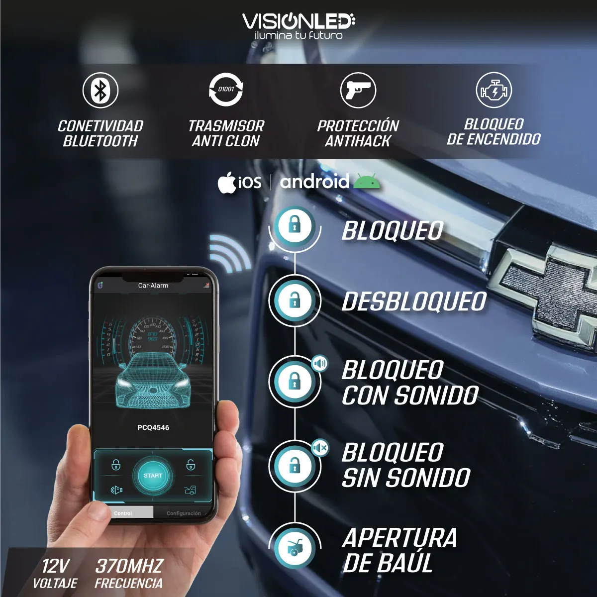 Alarma Chevrolet Bluetooth