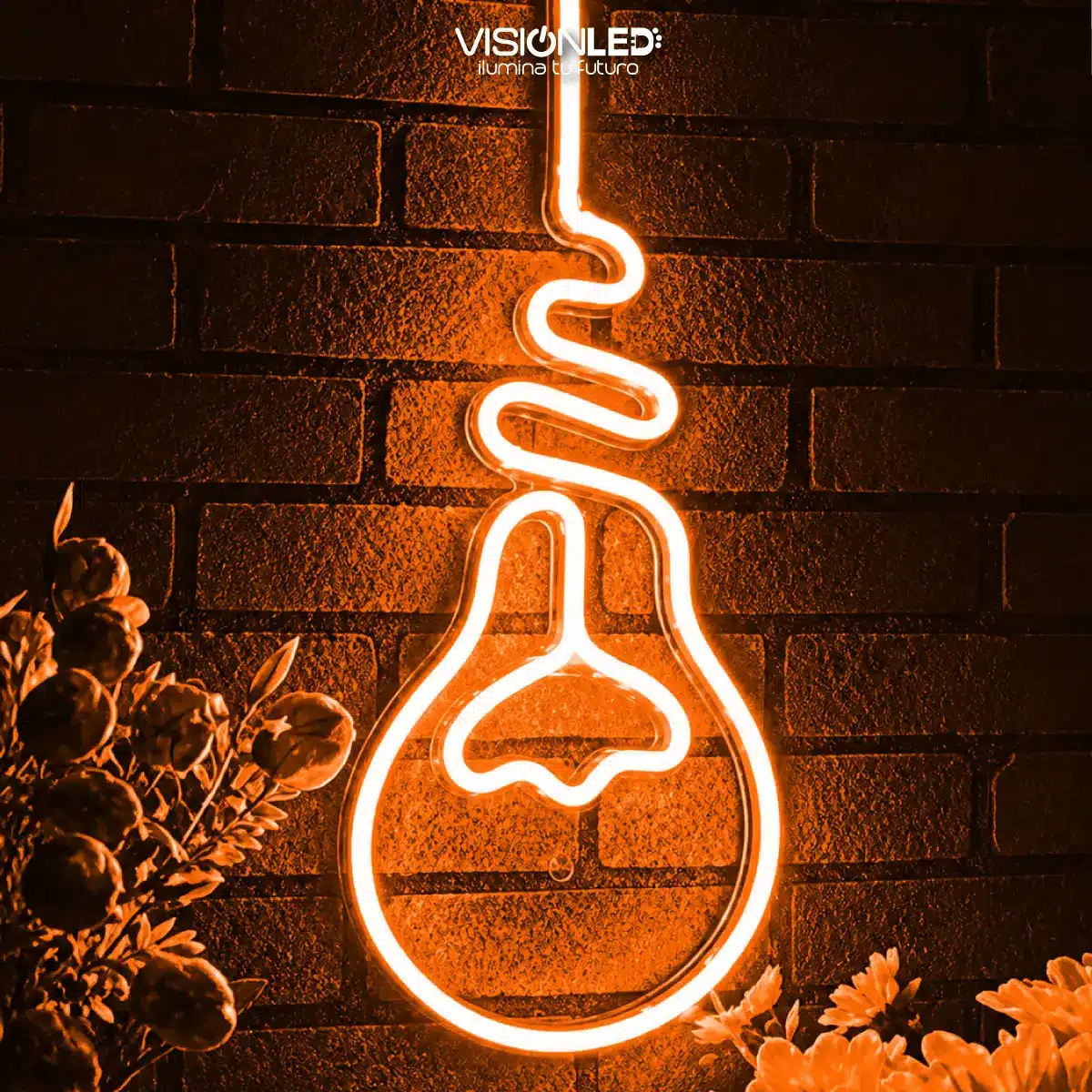 Cinta LED neón naranja 12V flexible e impermeable IP68