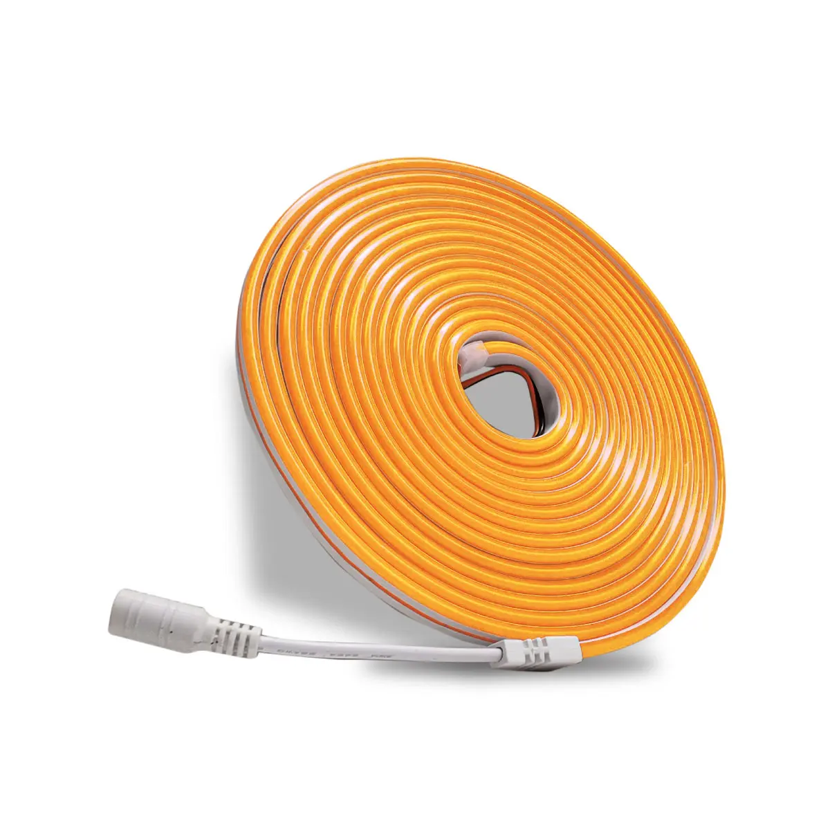 Cinta LED neón naranja 12V flexible e impermeable IP68